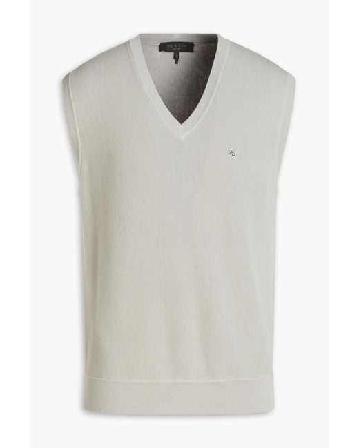 Rag & Bone White Winslow Cotton Vest for men