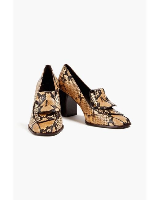 Tory Burch Multicolor Snake-effect Leather Pumps