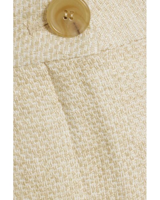 By Malene Birger Natural Caras Linen-Blend Canvas Flared Pants