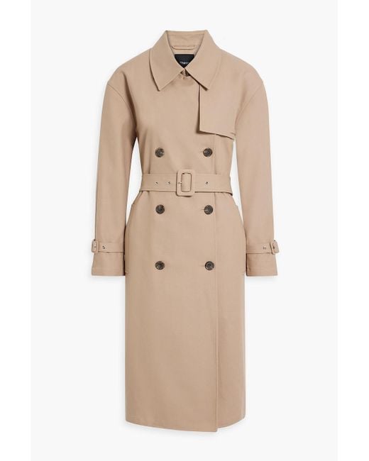 Theory Natural Cotton-gabardine Trench Coat