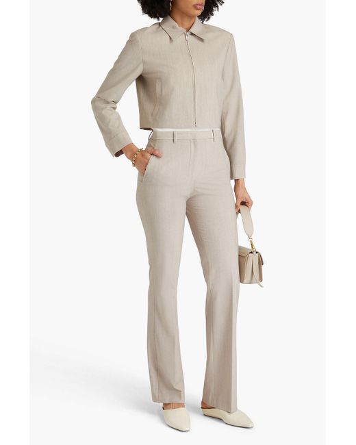 Theory Natural Cropped Wool-blend Jacket
