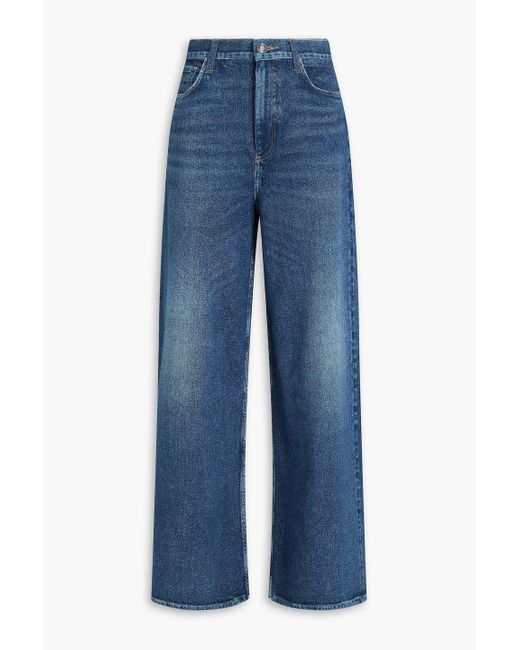 Rag & Bone Blue Track pants "miramar" aus baumwollfrottee mit print und denim-effekt