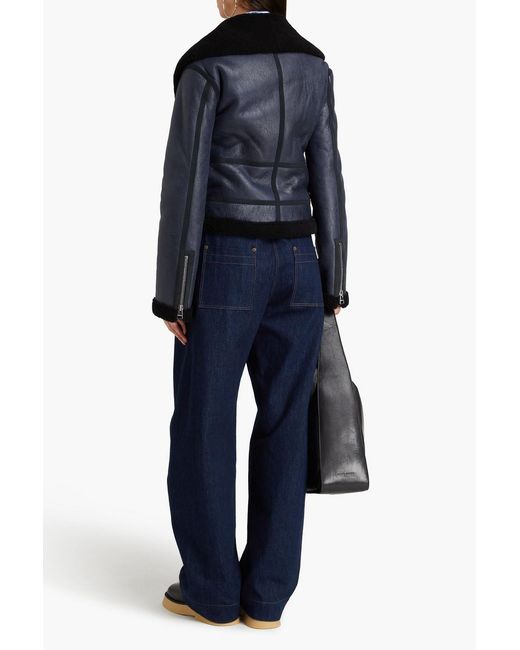 J.W. Anderson Black Shearling Biker Jacket