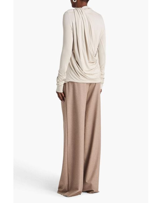 Entire studios White Draped Jersey Top