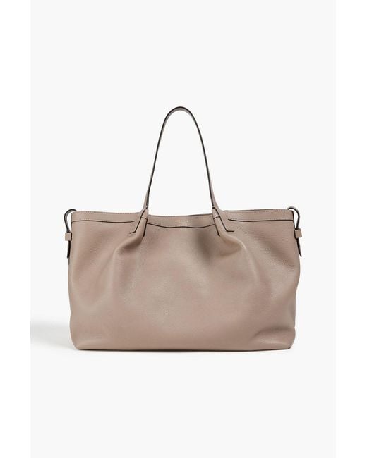 Serapian Natural Secret Pebbled-Leather Tote