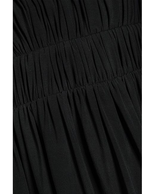 TOVE Black Romy Ruched Stretch-jersey Mini Dress