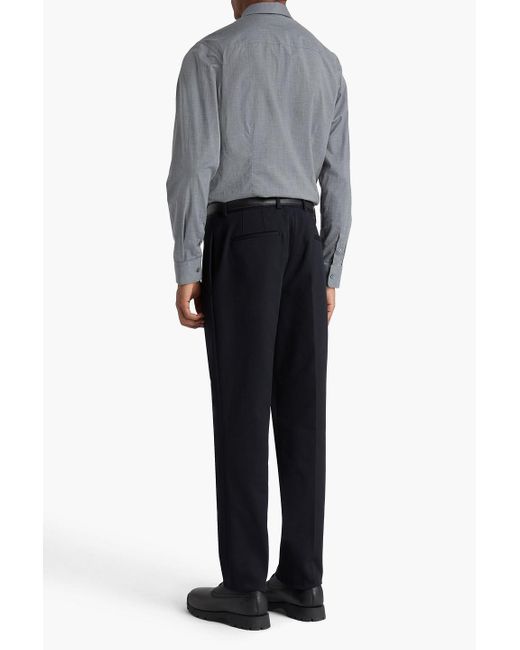 Jil Sander Blue Cotton-gabardine Pants for men