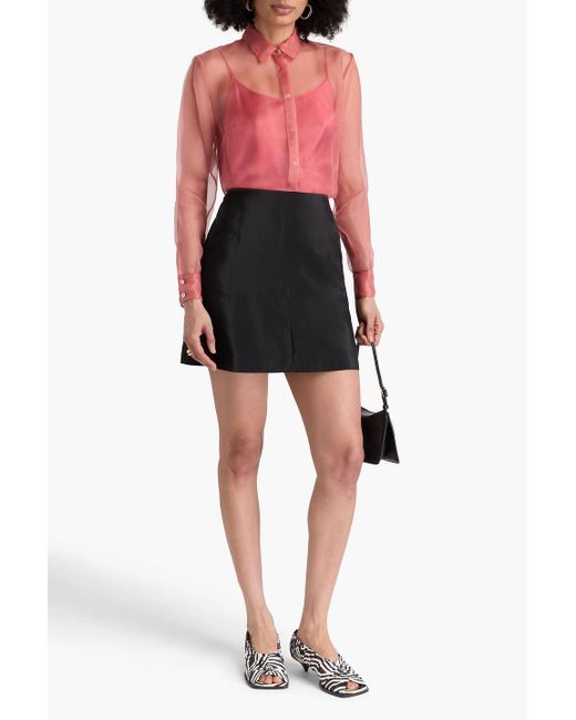 By Malene Birger Black Isabele Taffeta Mini Skirt
