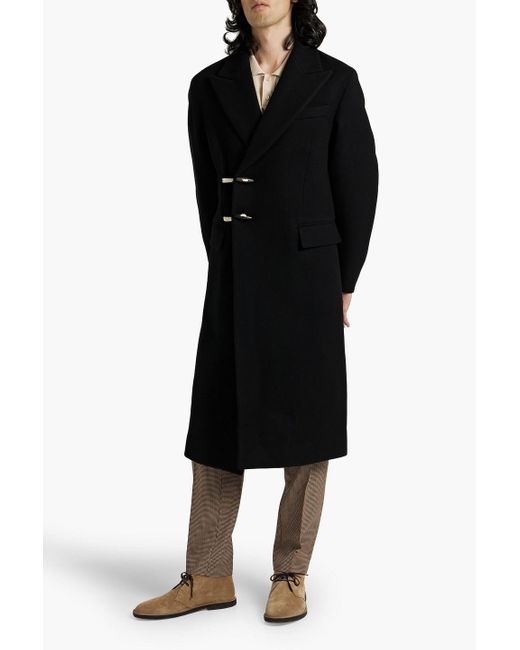 LE17SEPTEMBRE Black Wool-blend Felt Coat for men