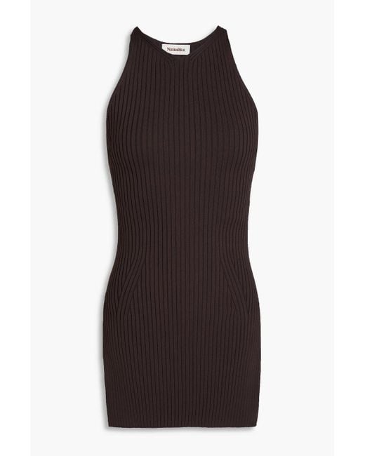 Nanushka Black Ribbed-knit Top