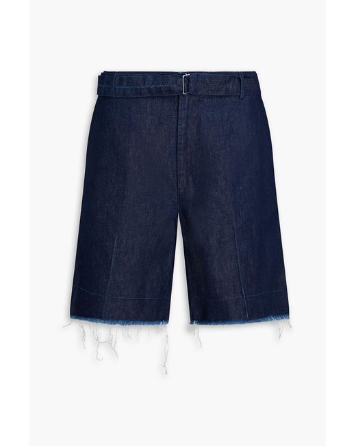Lanvin Blue Belted Denim Shorts for men
