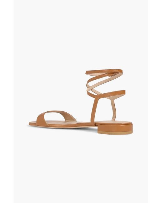 Stuart Weitzman White Leather Sandals