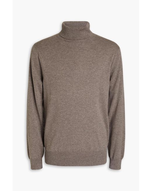 N.Peal Cashmere Brown Trafalgar Cashmere Turtleneck Sweater for men