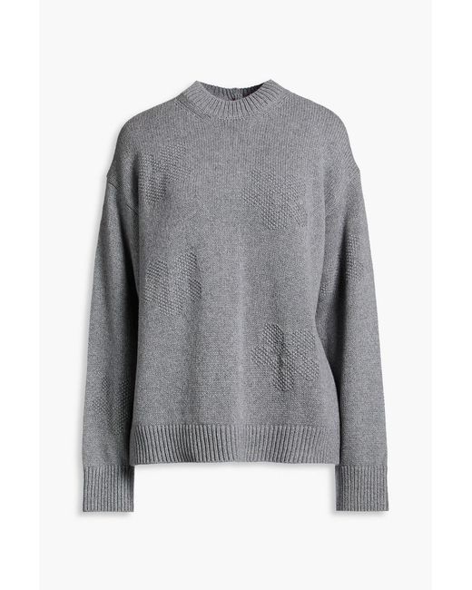 CECILIE BAHNSEN Gray Odette Cashmere And Wool-Blend Sweater