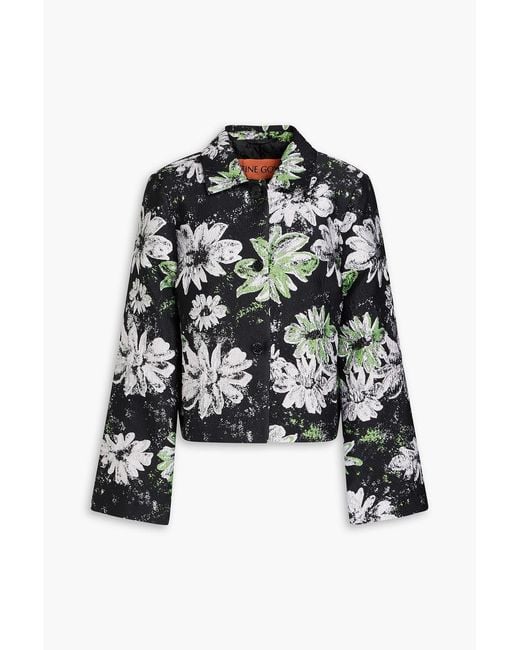 Stine Goya Black Kiana Metallic Brocade Jacket
