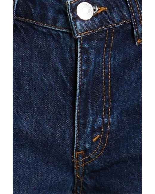 Re/done Blue 70s Mid-rise Flared Jeans