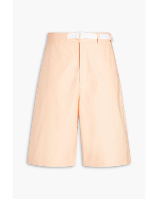 Maison Kitsuné Orange Belted Cotton-twill Shorts for men