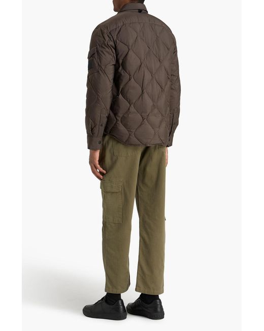 Rag & Bone Brown Dane Quilted Shell Overshirt for men
