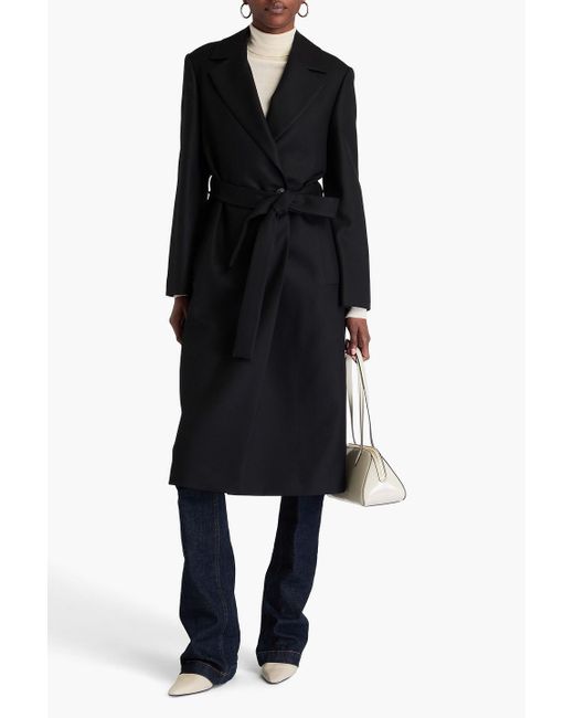 Joseph Black Colbert Wool-Blend Ottoman Coat