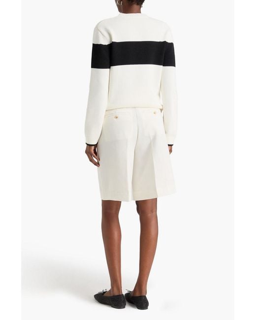 Totême  Black Striped Cotton-blend Sweater