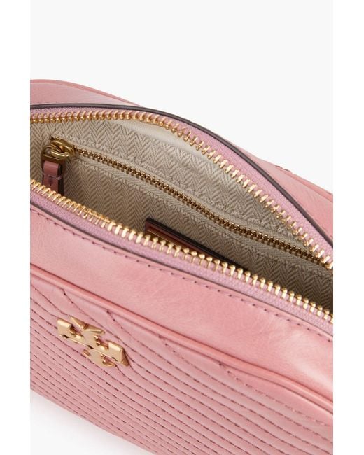 Tory Burch Pink Kira Quilted Leather Cross-body Bag