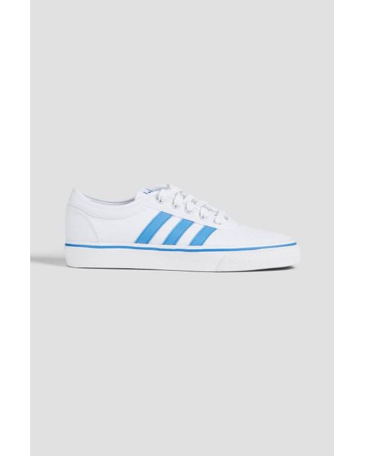 Adidas Originals Blue Adi Ease Faux Leather-trimmed Canvas Sneakers for men