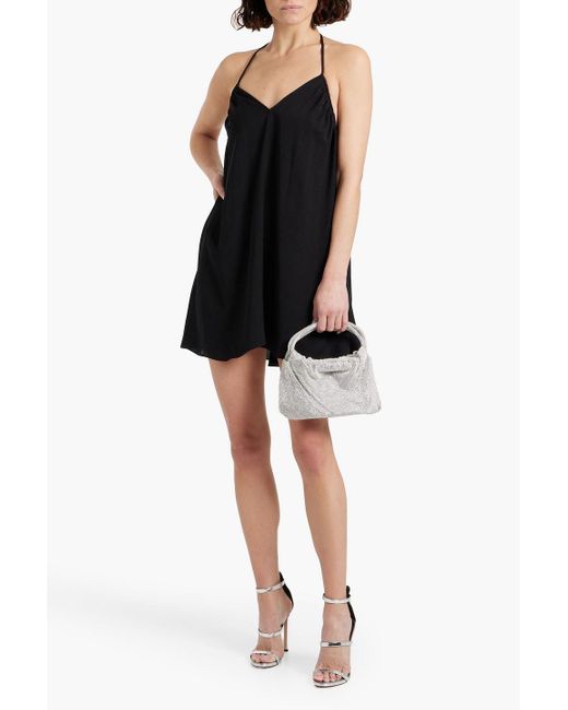 Jonathan Simkhai Black Vicki Embellished Gauze Mini Dress
