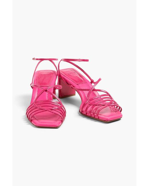 Alexandre Birman Pink Naya 50 sandalen aus lackleder