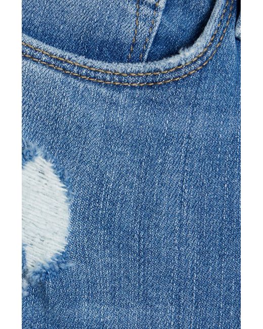 FRAME Blue Le Crop Mini Boot High-rise Bootcut Jeans