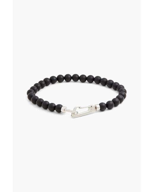 Montblanc Black Silver-tone Onyx Bracelet for men