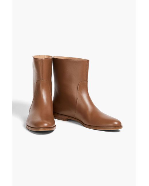 Sergio Rossi Brown Leather Ankle Boots