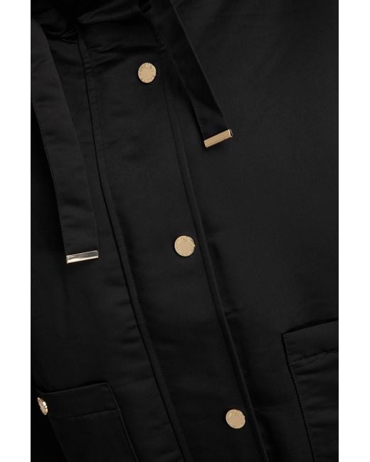 Maje Black Shell Hooded Jacket