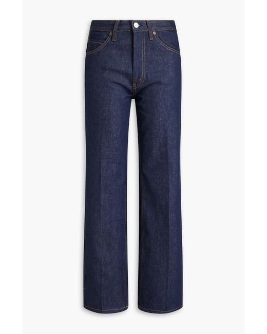 Victoria Beckham Blue Grace High-rise Straight-leg Jeans