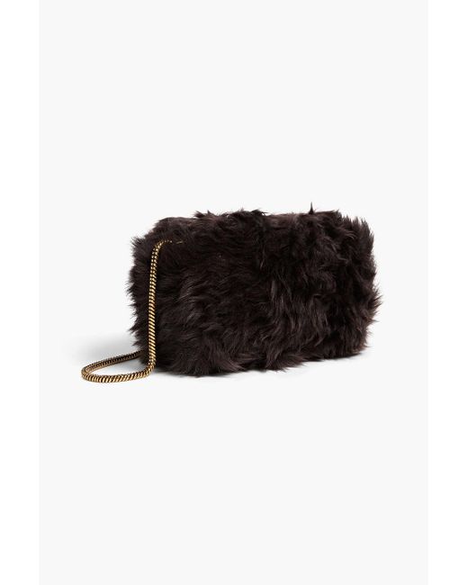 Zimmermann Black Schultertasche aus shearling
