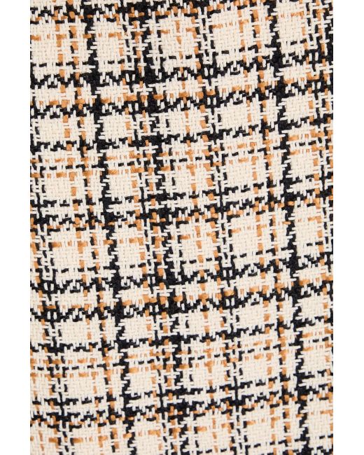 Veronica Beard White Ohemia Checked Cotton-blend Tweed Mini Skirt