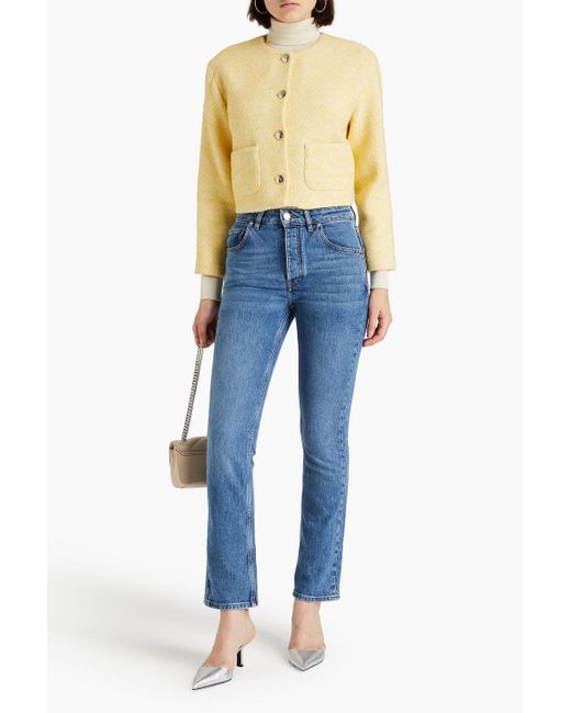 Maje Yellow Tweed Jacket