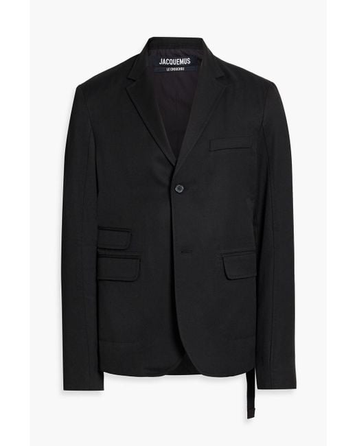 Jacquemus Black Piccinni Wool-Twill Blazer for men