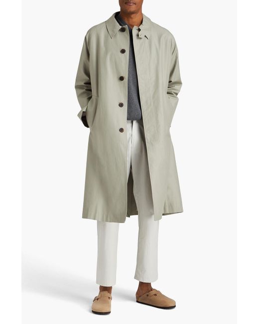 Studio Nicholson White Ventus Oversized Cotton-blend Twill Coat for men
