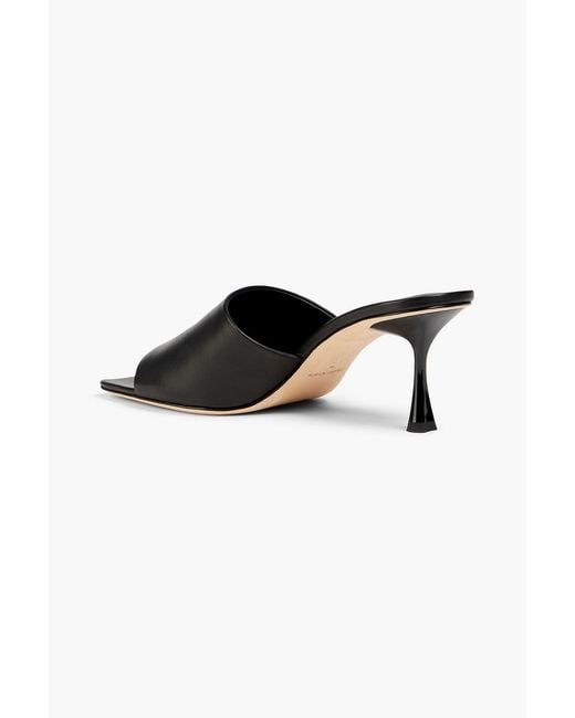 STUDIO AMELIA Black Classic 70 Leather Mules