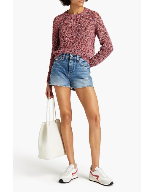 Rag \u0026 Bone Dre Distressed Denim Shorts 