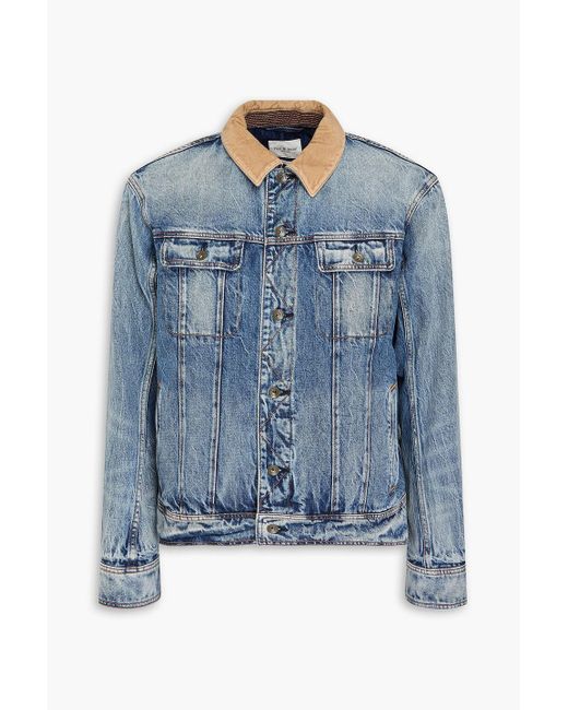 Rag & Bone Eli jeansjacke mit cordbesatz in Blue für Herren