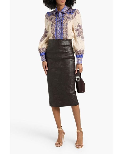 Zimmermann White Paisley-Print Ramie Shirt