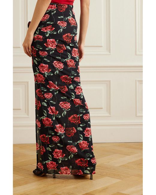 Floral print jersey maxi skirt hotsell