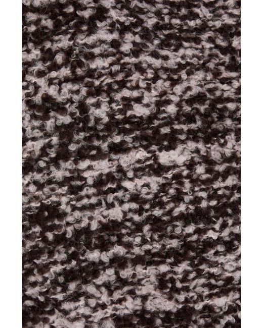 The Elder Statesman Brown Teddy Mélange Bouclé-Knit Turtleneck Sweater