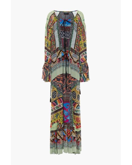 Etro Multicolor Tiered Printed Silk-gauze Maxi Dress