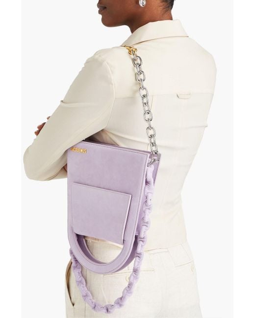 Jacquemus Purple L'envers Suede Shoulder Bag