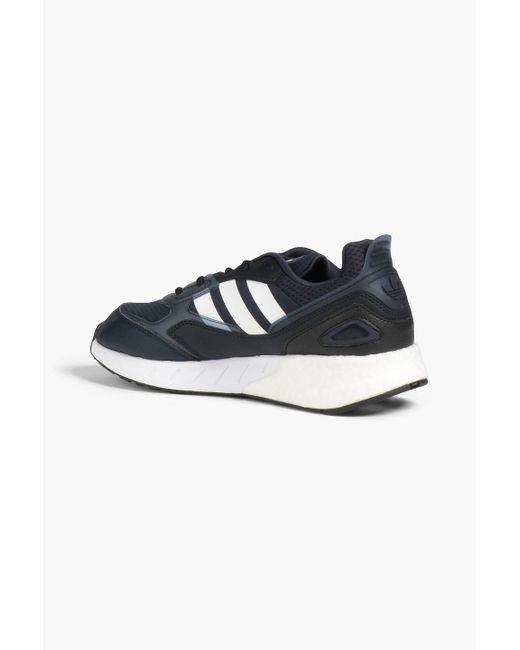 Adidas Originals Blue Zx 1k Boost 2.0 Ripstop And Mesh Sneakers for men