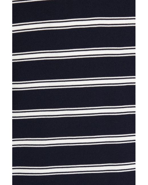 Sandro Black Striped Jersey Polo Shirt for men