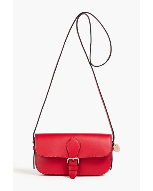 Red(v) Red Embellished Leather Shoulder Bag