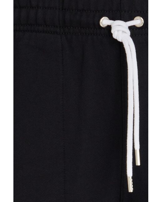 Maison Kitsuné Black Appliquéd French Cotton-terry Sweatpants for men
